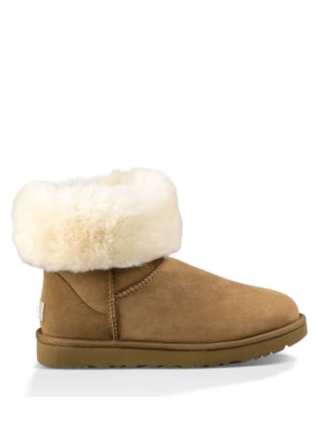 UGG Leder-Boots "Classic Short" in Hellbraun