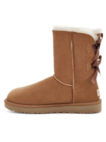 UGG Botki "Baily Bow II" w kolorze brązowym z wełny jagnięcej