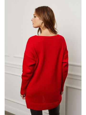 Plume Sweter "Azel" w kolorze czerwonym