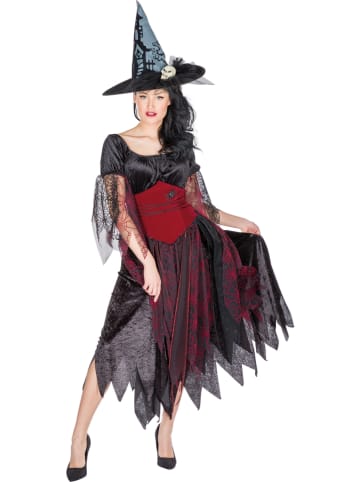 Party x People 2tlg. Kostüm "Hexe Amber" in Schwarz/ Rot