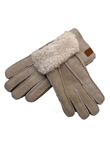 Kaiser Naturfellprodukte H&L Lammfell-Fingerhandschuhe "Patchwork" in Grau