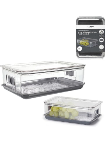 COOK CONCEPT Frischhaltedose in Grau - (B)27 x (H)9 x (T)18 cm