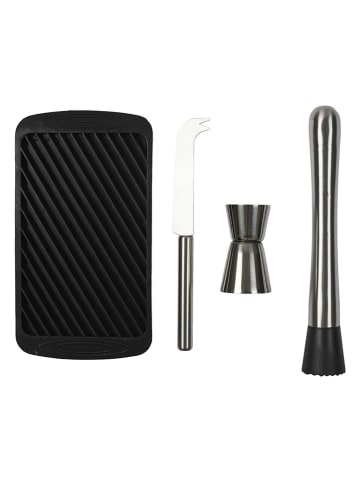 COOK CONCEPT 4-delige cocktailset zwart/zilverkleurig