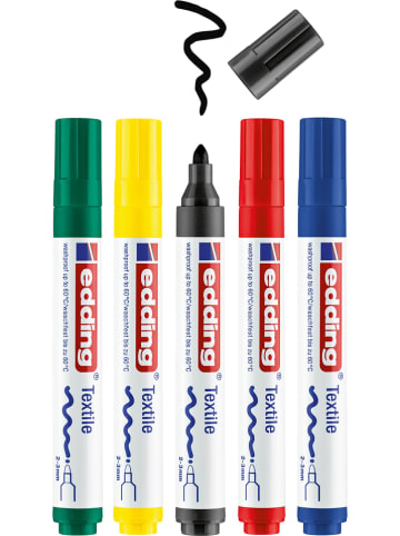edding Textilstifte "4500 - Basic" - 5 Stück
