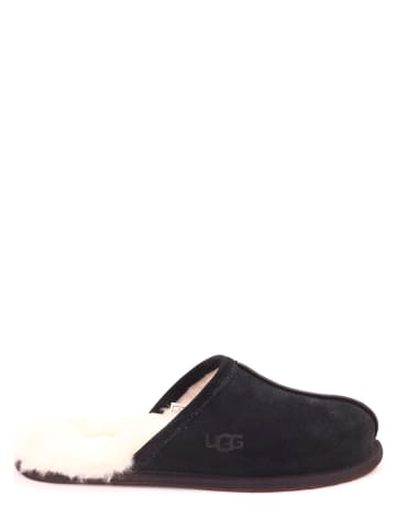 UGG Leder-Hausschuhe "Scuff" in Schwarz