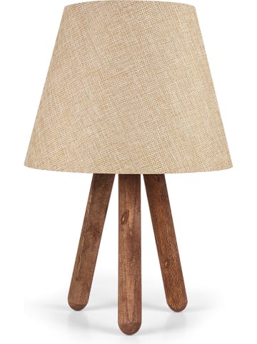 Opviq Lampa stołowa w kolorze beżowym - wys. 33 x Ø 22 cm