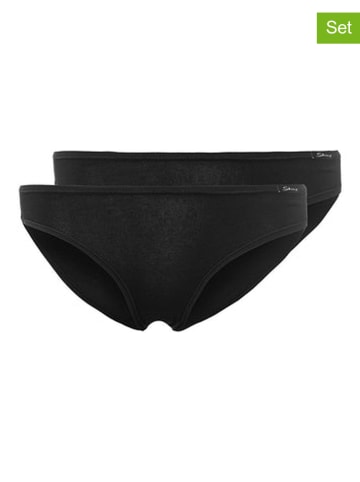 Skiny 2er-Set: Slips in Schwarz