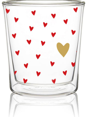 ppd Szklanka "Little Hearts" w kolorze czerwonym - 300 ml