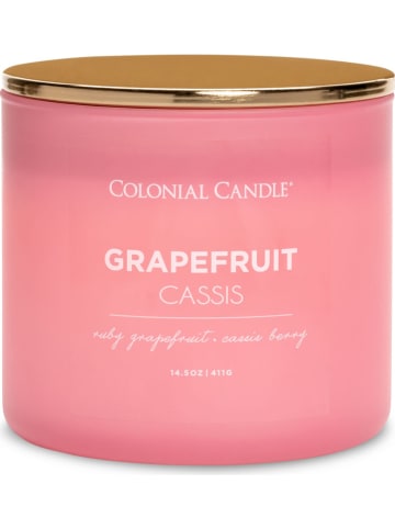Colonial Candle Duftkerze "Grapefruit Cassis" in Rosa - 411 g