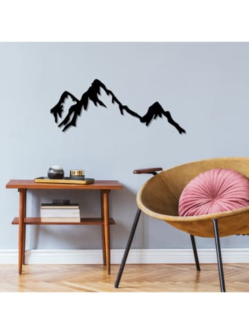 ABERTO DESIGN Dekoracja ścienna "Mountain" w kolorze czarnym - 70 x 45 cm