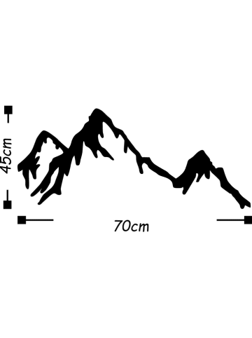 ABERTO DESIGN Wanddekor "Mountain" - (B)70 x (H)45 cm