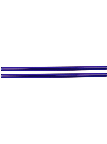 Fackelmann 5-delige set: rietjes transparant/blauw - (L)20 cm