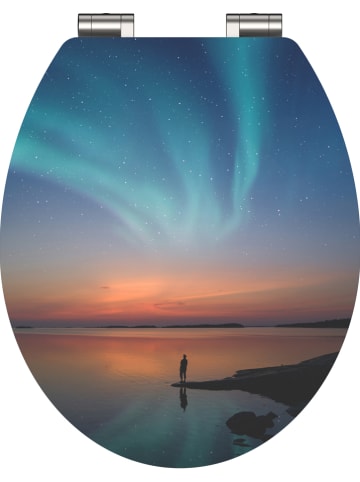 Schütte Wolnoopadająca deska WC "Polar Lights" ze wzorem