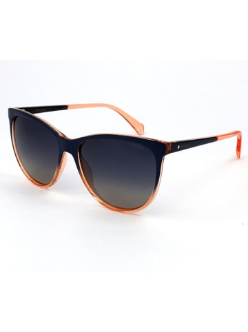Polaroid Damen-Sonnenbrille in Dunkelblau/ Orange