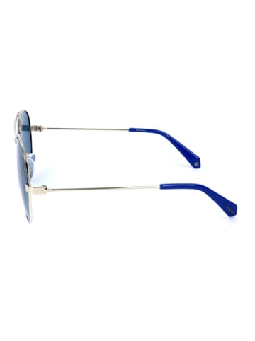 Polaroid Damen-Sonnenbrille in Blau/ Silber