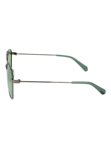 Polaroid Damen-Sonnenbrille in Silber/ Grün