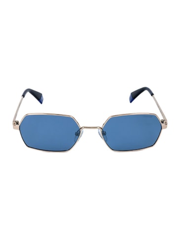 Polaroid Męskie okulary przeciwsłoneczne w kolorze złoto-niebieskim