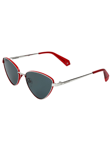 Polaroid Damskie okulary przeciwsłoneczne w kolorze srebrno-szaro-czerwonym