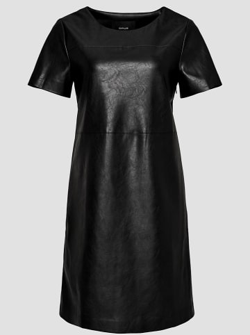 Someday Kunstleren jurk "Wasine" zwart