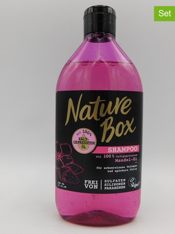 NATURE BOX 3-delige set: shampoo "Amandelolie", elk 385 ml