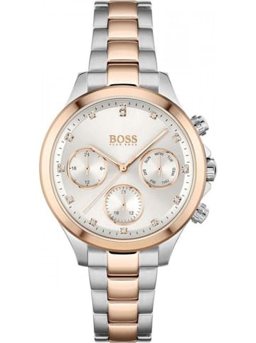 Hugo Boss Zegarek kwarcowy "Hera" w kolorze srebrno-różowozłotym