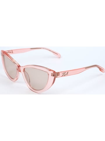 Karl Lagerfeld Damskie okulary przeciwsłoneczne w kolorze jasnoróżowo-jasnoszarym