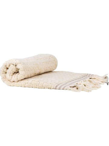 Ottoman Saunalaken "Tavus" crème - (L)180 x (B)100 cm