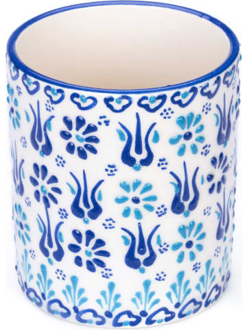 Ottoman Kubek łazienkowy "Lydia" w kolorze niebieskim - wys. 9,5 x Ø 8 cm