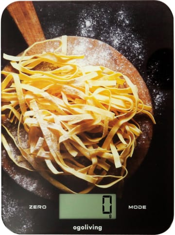 Ogo Living Küchenwaage in Gelb/ Schwarz - (B)23 x (H)1,5 x (T)17 cm