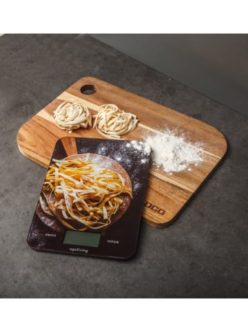 Ogo Living Küchenwaage in Gelb/ Schwarz - (B)23 x (H)1,5 x (T)17 cm