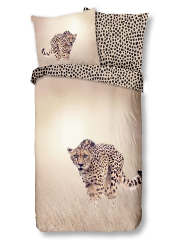 Good Morning Komplet pościeli "Cheetah" w kolorze beżowym