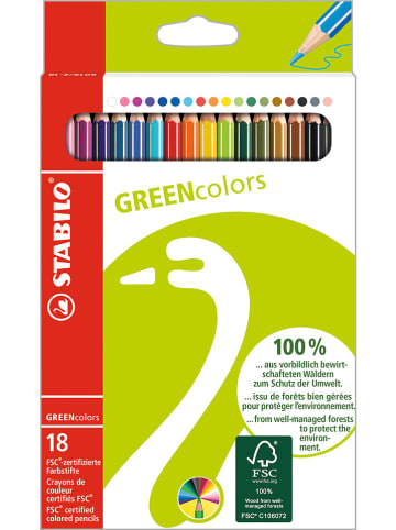 STABILO Milieuvriendelijke kleurpotloden "STABILO GREENcolors" - 18 stuks