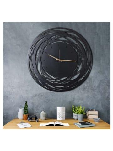 ABERTO DESIGN Zegar ścienny w kolorze czarnym - Ø 70 cm