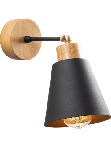 Opviq Wandleuchte in Hellbraun/ Schwarz - (H)25 cm