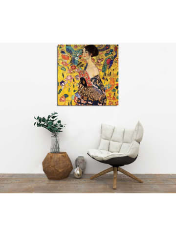 ABERTO DESIGN Kunstdruk op canvas "Lady with Fan" - (B)45 x (H)45 cm