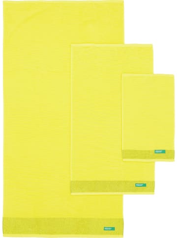 Benetton 3-częściowy zestaw ręczników w kolorze żółtym