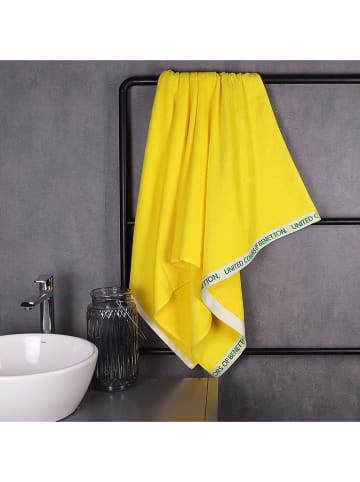 Benetton Ręcznik plażowy w kolorze żółtym - 160 x 90 cm