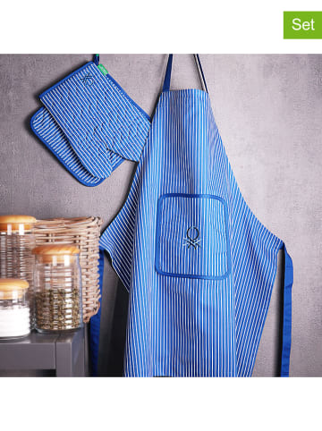 Benetton 3-delige keukentextielset blauw