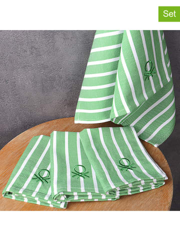Benetton 4-delige set: servetten groen - (L)45 x (B)33 cm