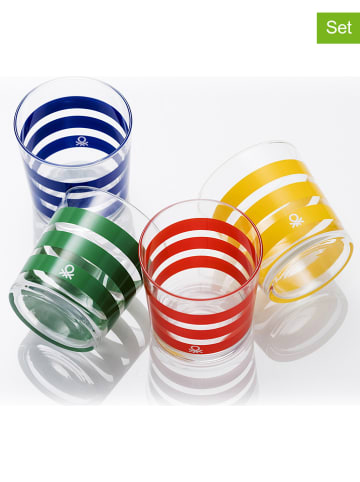 Benetton 4-delige set: glazen meerkleurig - 345 ml