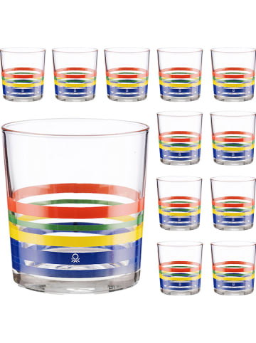 Benetton 12-delige set: glazen meerkleurig - 350 ml