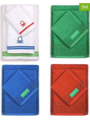 Benetton 12-częściowy zestaw kolorowych ręczników