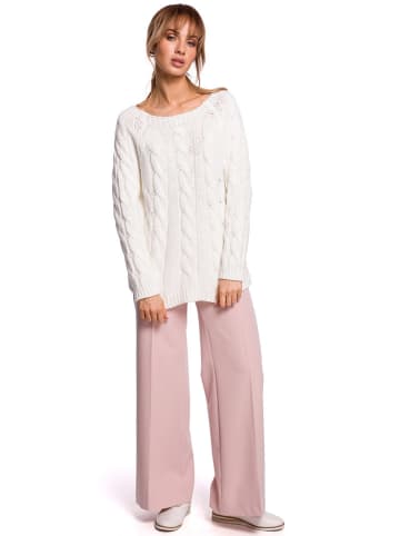 made of emotion Sweter w kolorze kremowym