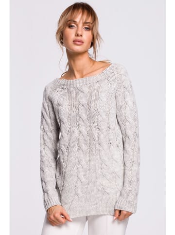 made of emotion Sweter w kolorze szarym