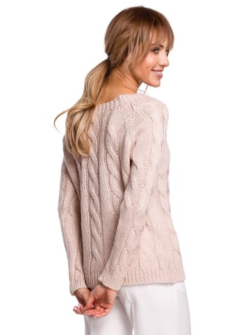 made of emotion Sweter w kolorze beżowym