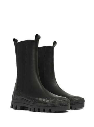 loft37 Leren chelseaboots zwart