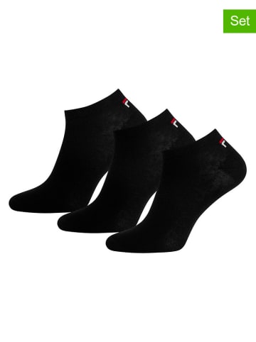Fila Skarpety-stopki (3 pary) w kolorze czarnym