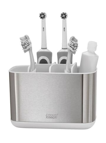 JosephJoseph Zahnbürstenhalter "Easy-Store" in Silber - (B)17 x (H)13 x (T)9 cm