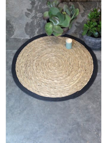 RedCartel Wilgen tapijt naturel/zwart - Ø 64 cm