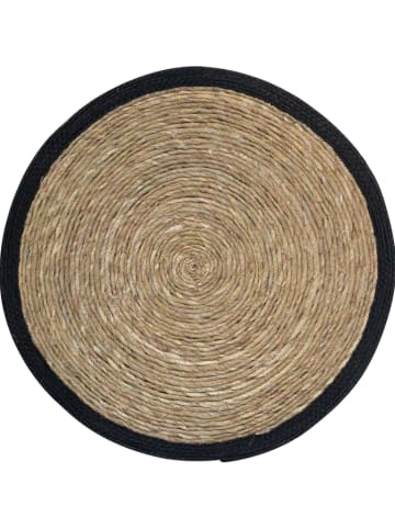 RedCartel Weidenteppich in Natur/ Schwarz - Ø 64 cm